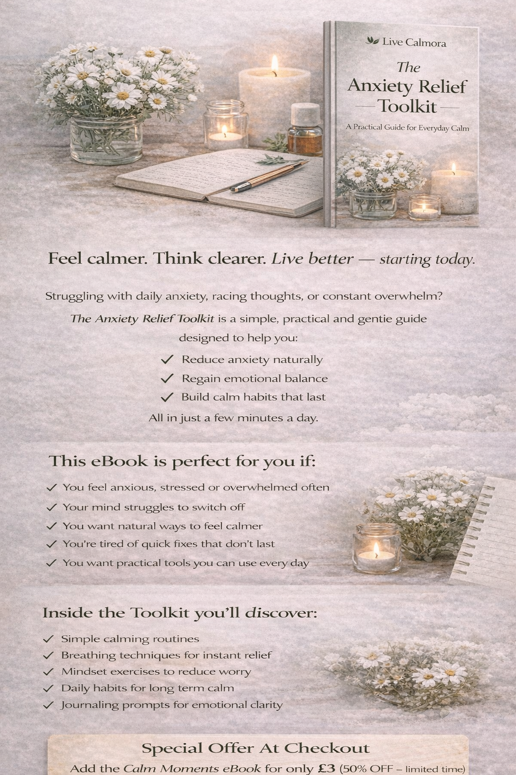 Ebook - The Anxiety Relief Toolkit | A Practical Guide for everyday calm