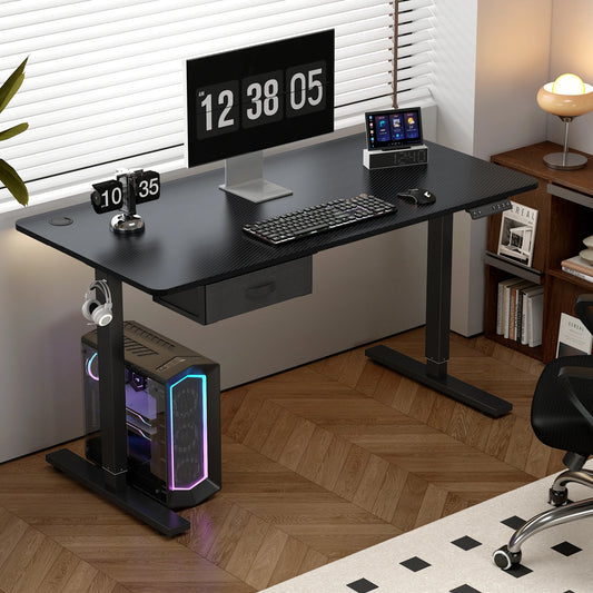 Electric Sit Stand Desk with USB & Drawer – 100cm