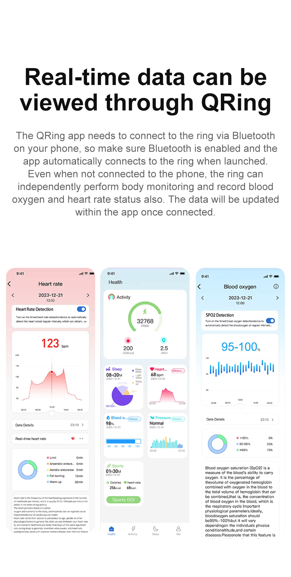 Titanium Smart Ring – Health & Sport Monitoring COLMI R02