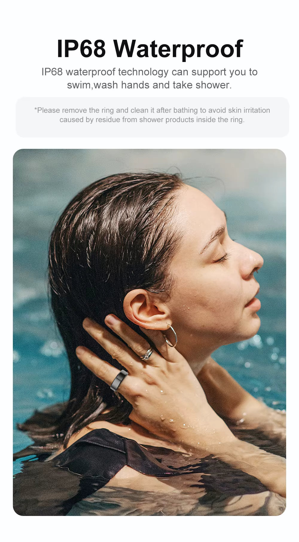 Titanium Smart Ring – Health & Sport Monitoring COLMI R02