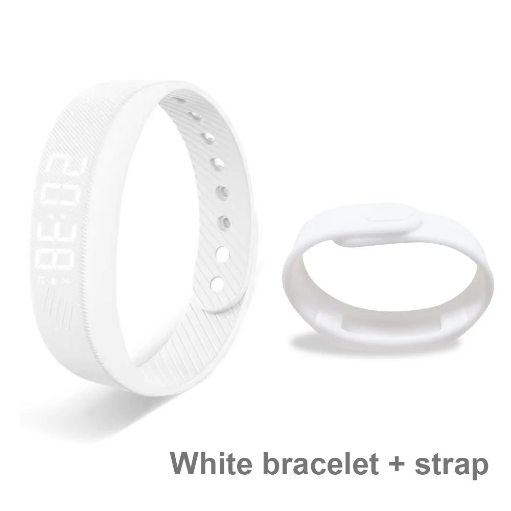 LED Smart Bracelet with Pedometer & Vibration Alarm