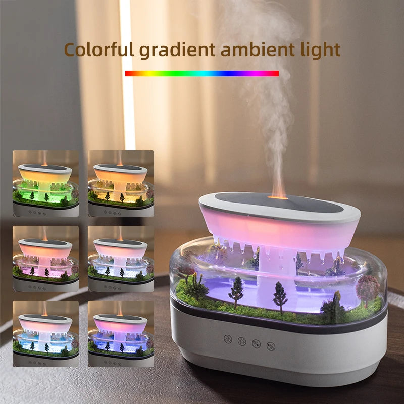Raindrop Aroma Humidifier with Light & White Noise