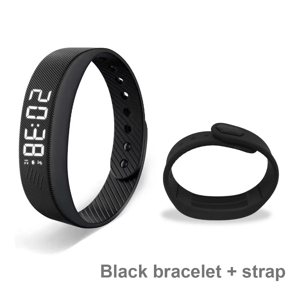 LED Smart Bracelet with Pedometer & Vibration Alarm