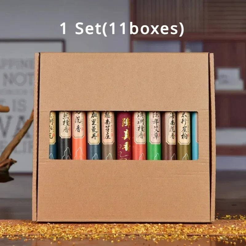 Natural Sandalwood Incense Gift Set with Incense Holder