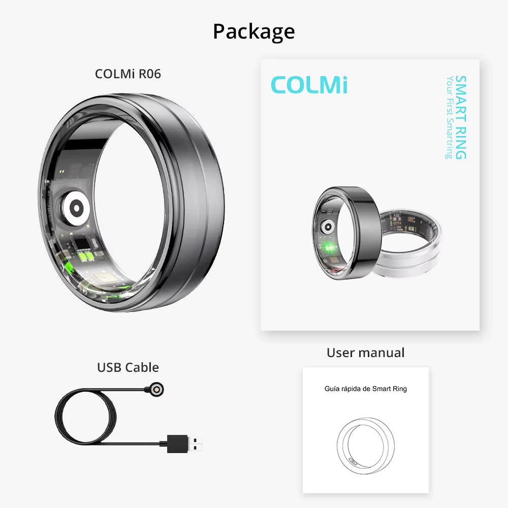 Titanium Smart Ring – Health & Sport Monitoring COLMI R02
